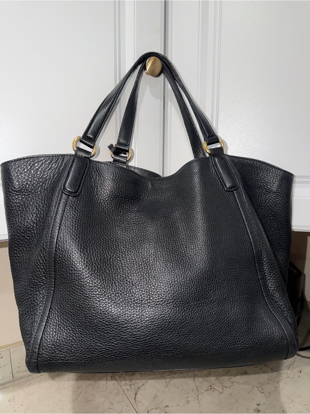 GUCCI Black Pebbled Leather Interlocking GG Soho - Picture 15 of 16